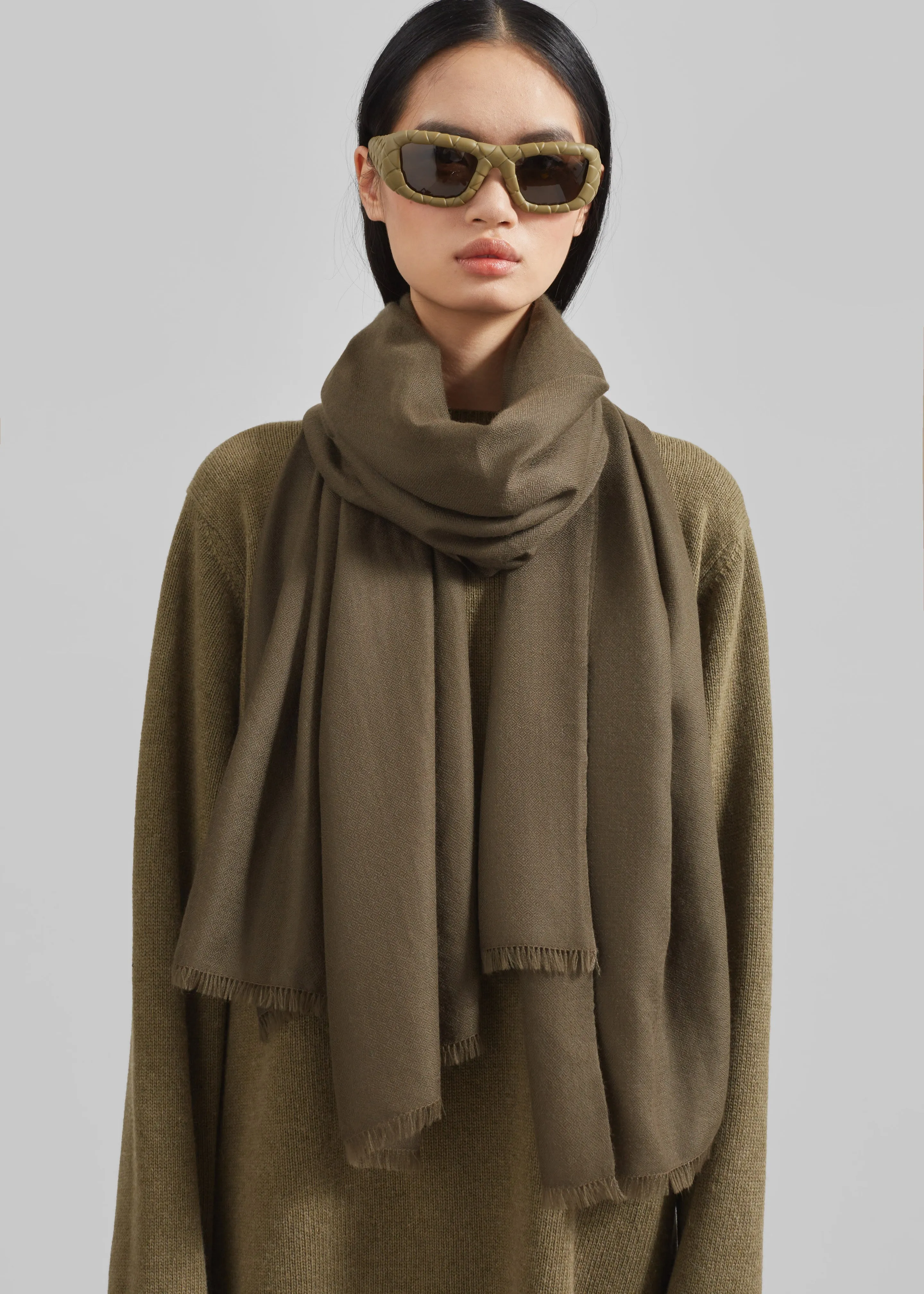 Dorset Cashmere Scarf - Khaki