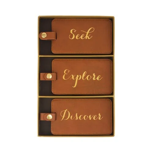 Eccolo Luggage Tag Set of 3- Seek, Explore, Discover