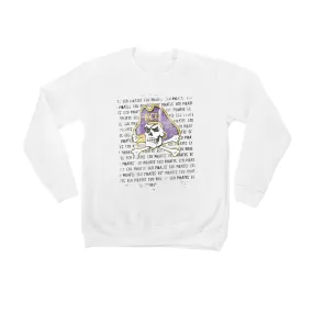 ECU Pirates Youth White Bold Type Pullover Sweatshirt