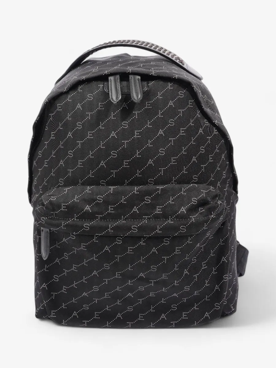 Falabella Mongram Backpack Black / White Nylon