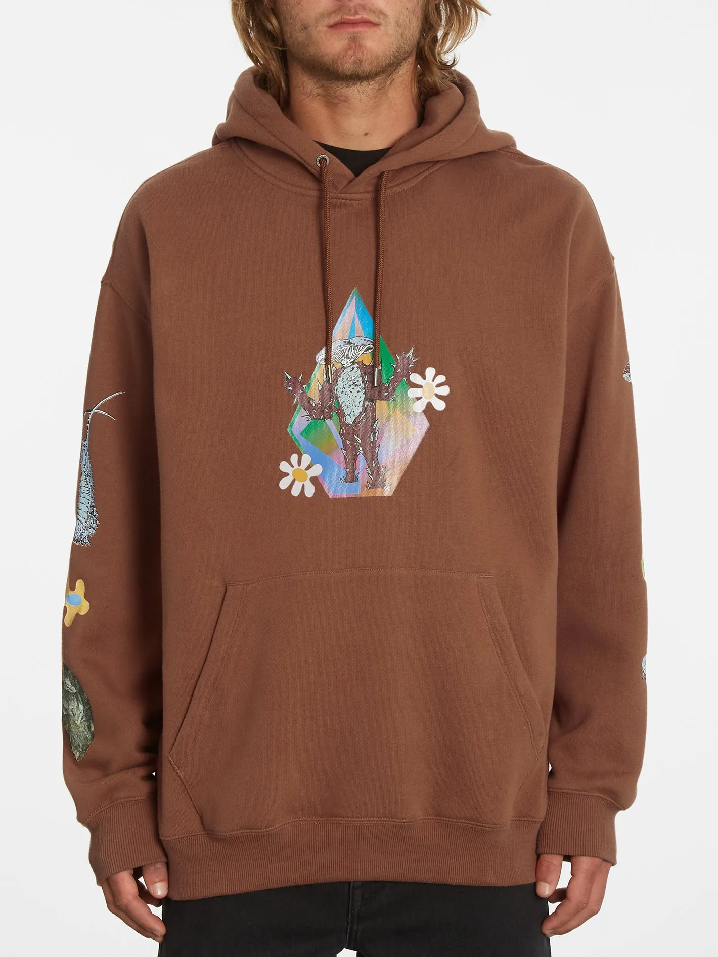 Featured Artist Chrissie Abbot X French Pullover Hoodie - Mocha