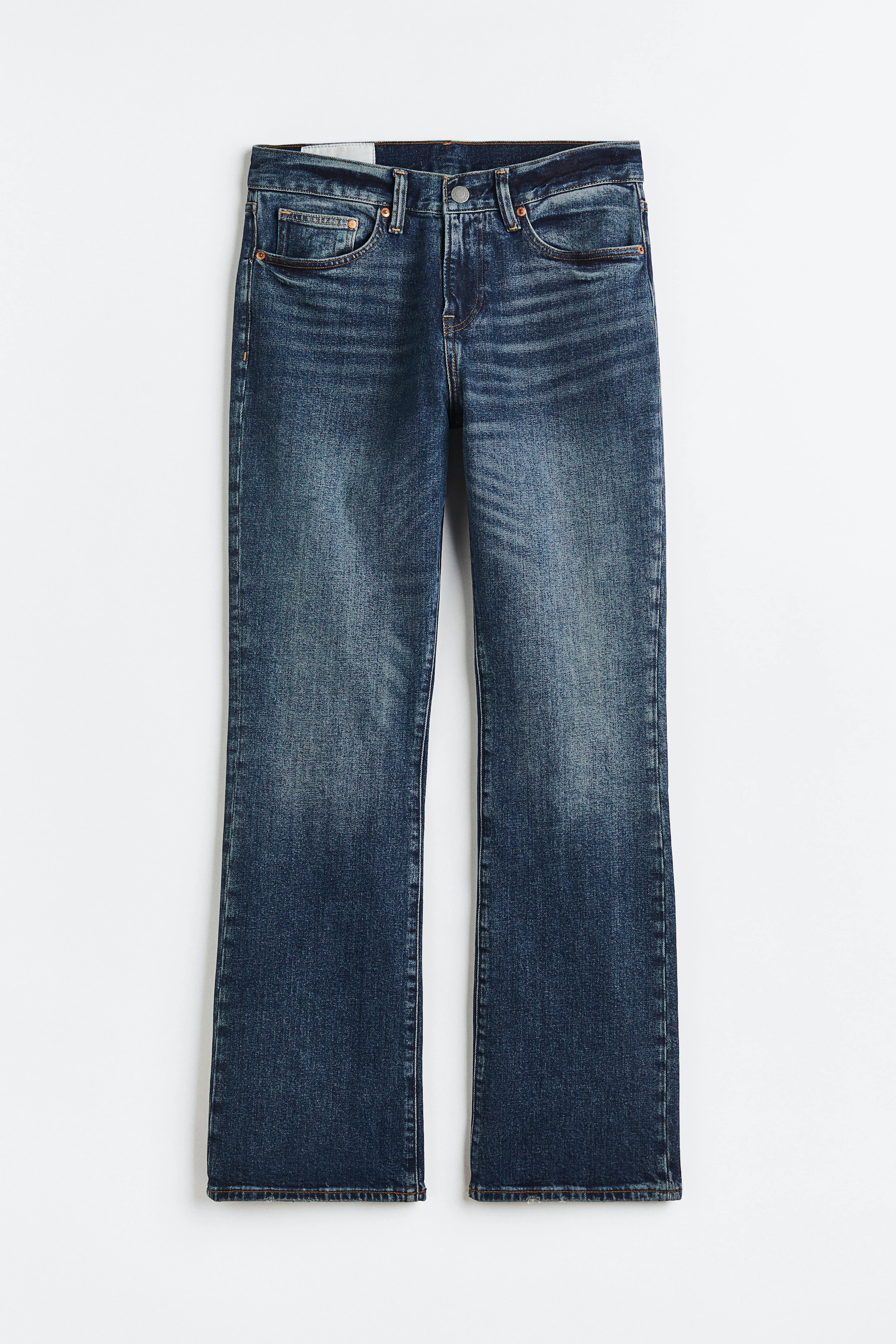 Flared Slim Jeans - Regular waist - Long - Dark denim blue - Men | H&M GB