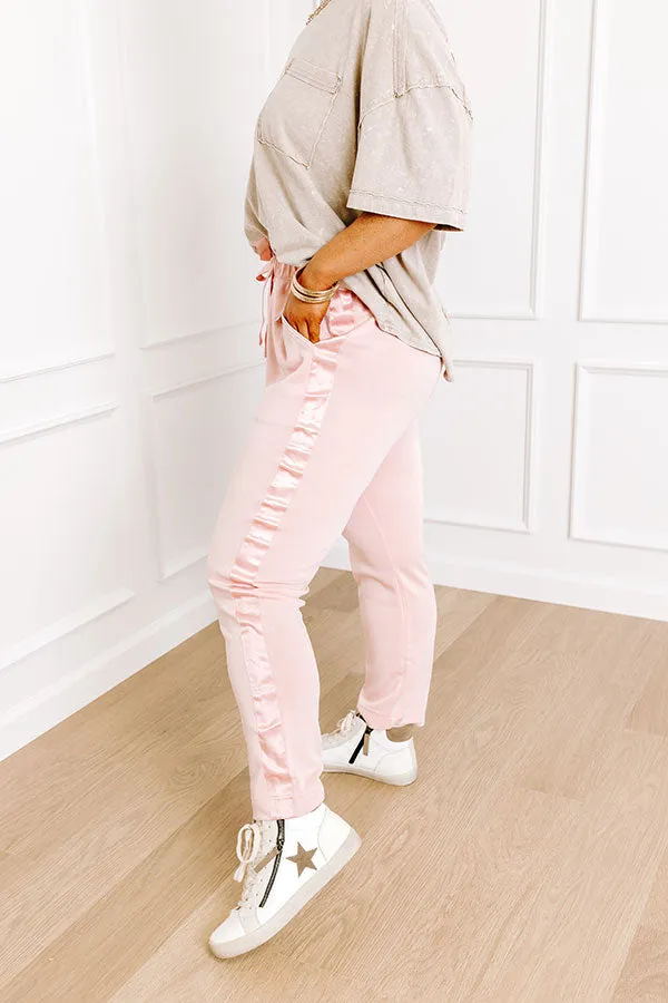 Flow And Chill High Waist Straight Leg Pants in Pink Curves