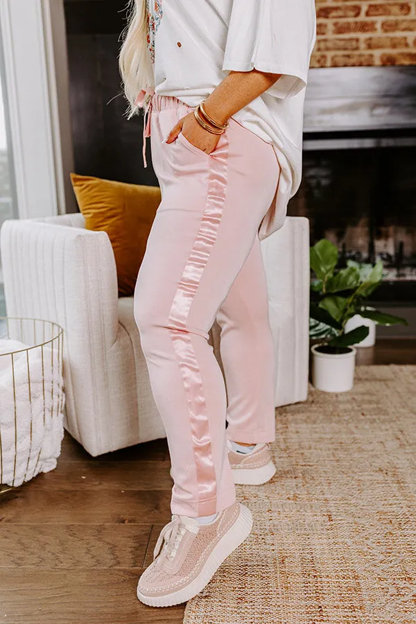 Flow And Chill High Waist Straight Leg Pants in Pink Curves