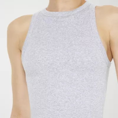 Forever 21 Juniors Ribbed Seamless Womens Crew Neck Sleeveless Tank Top