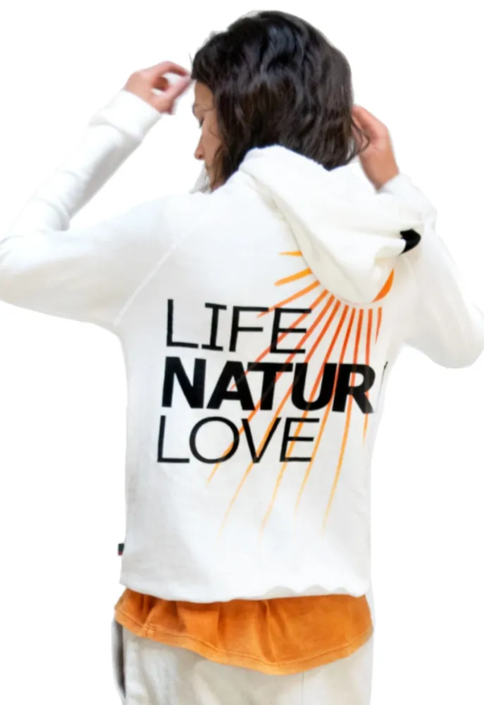 FREE CITY LNL Sun Supervintage Pullover Hoodie in Whiteglow