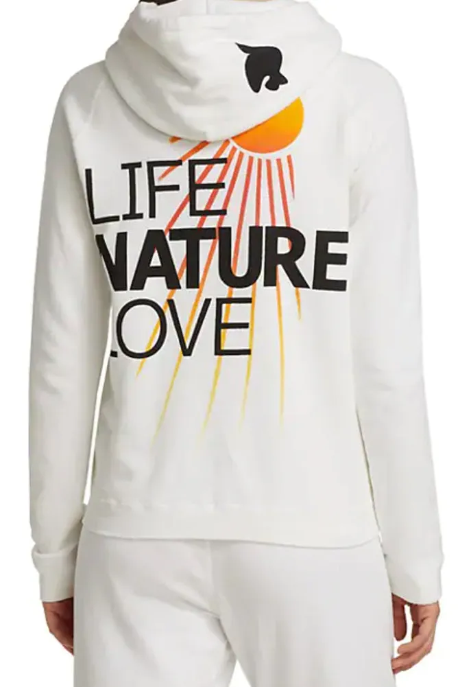 FREE CITY LNL Sun Supervintage Pullover Hoodie in Whiteglow