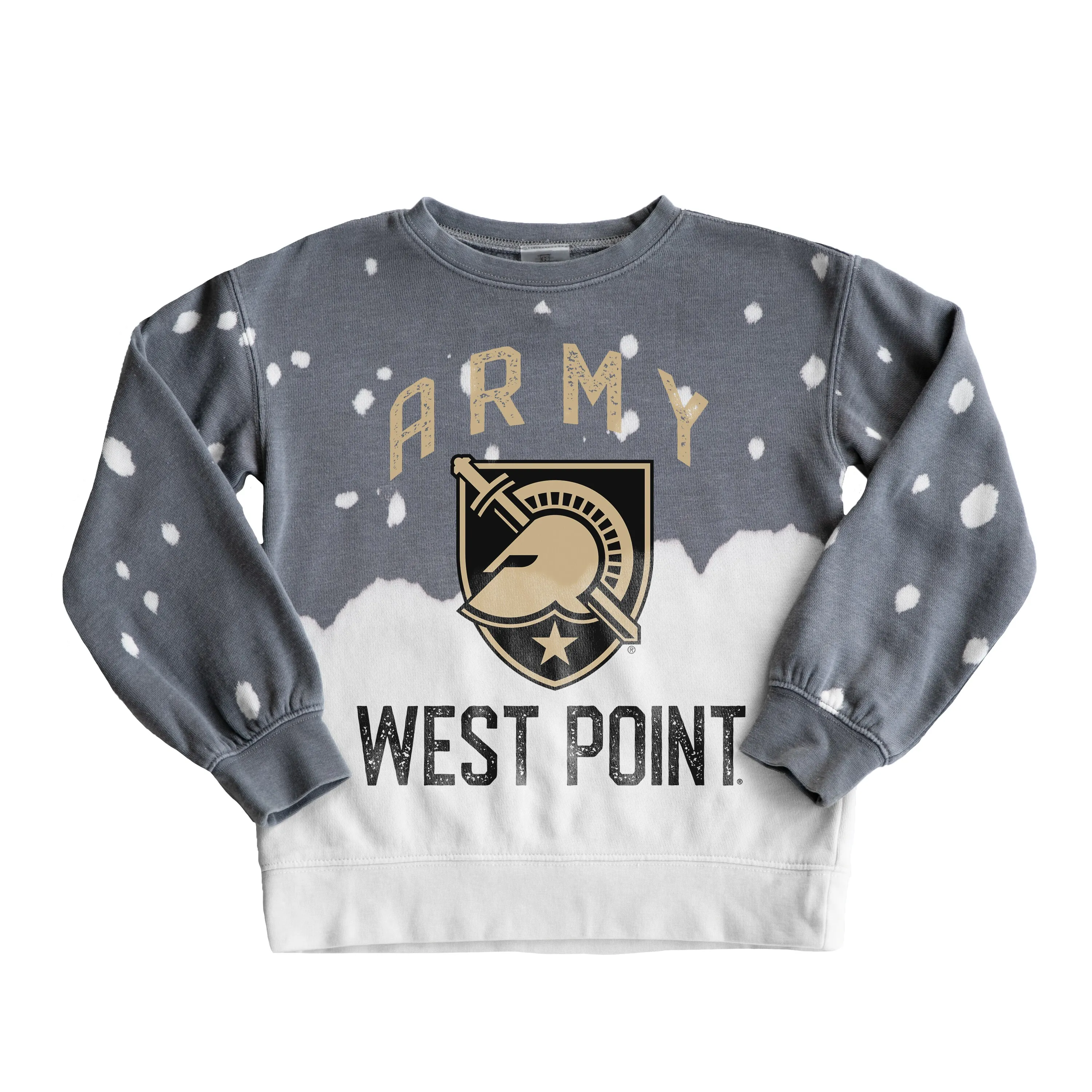 Gameday Couture Army Black Knights Girls Youth Gray Faded Pullover Sweatshirt