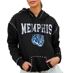 Gameday Couture  Memphis Tigers Women's Black Studded Pullover Hoodie