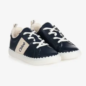 Girls Blue & White Trainers