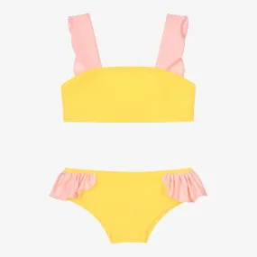 Girls Yellow Frill Bikini