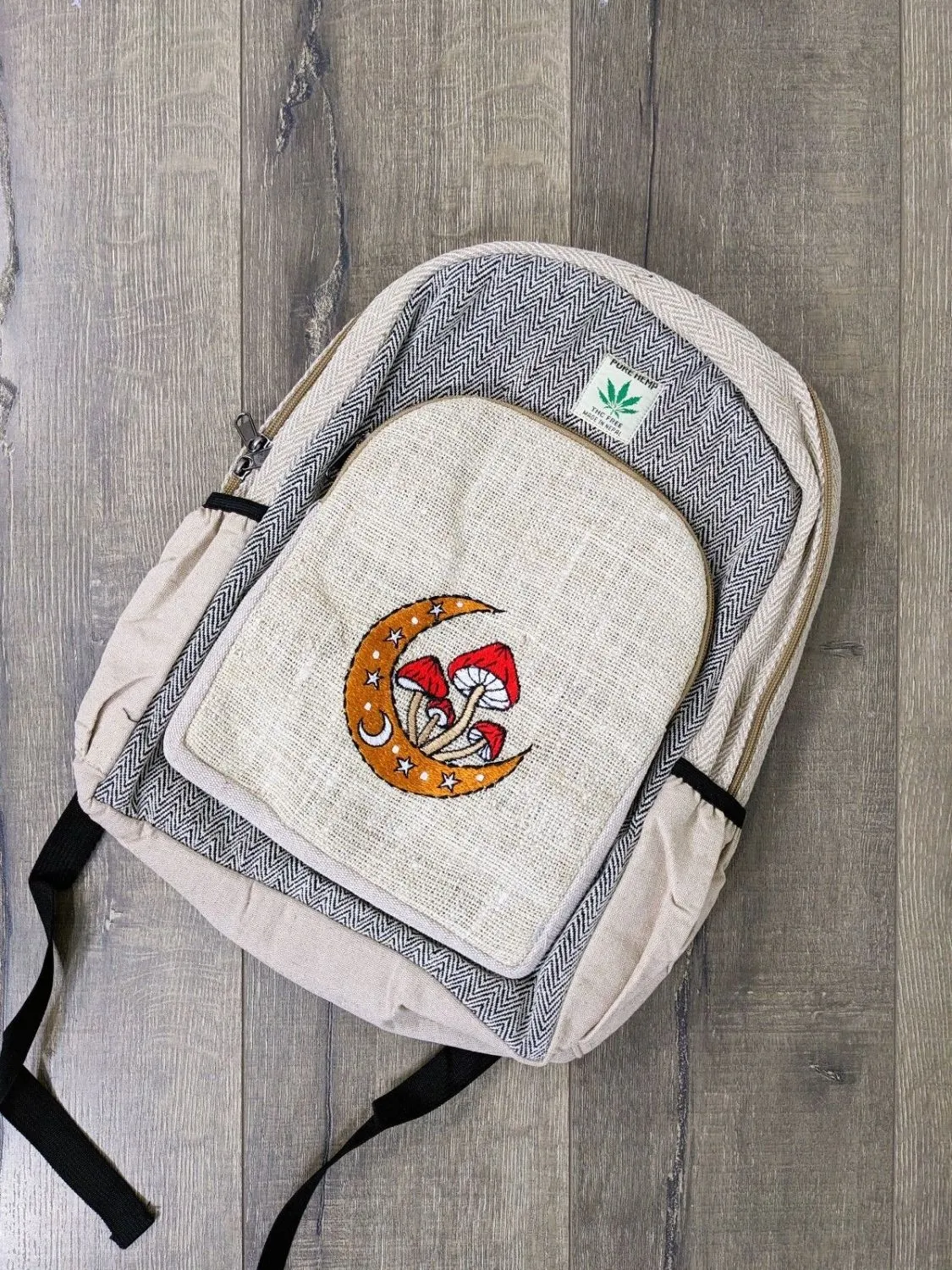 Gringo Hemp & Gheri Mushroom Backpack 40x35cm