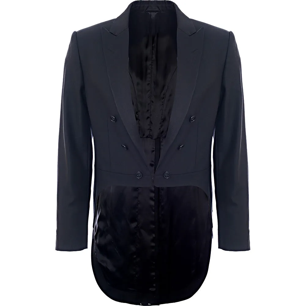 Hackett London Evening Tails Jacket in Black