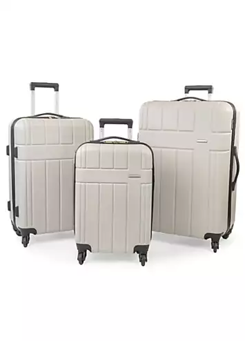 Harlow Lightweight ABS 3 Piece Luggage Set by Pierre Cardin | Kaleidoscope