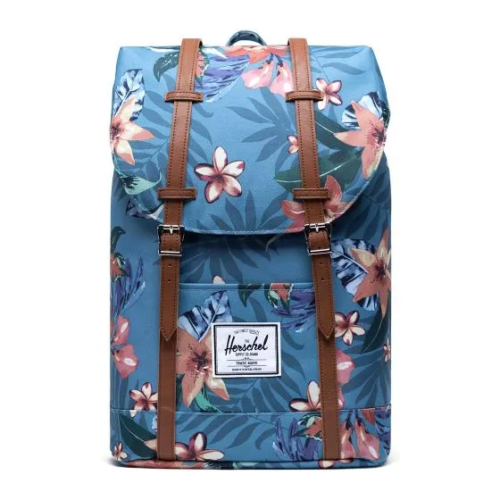 Herschel Retreat Summer Floral Heaven Blue Backpack