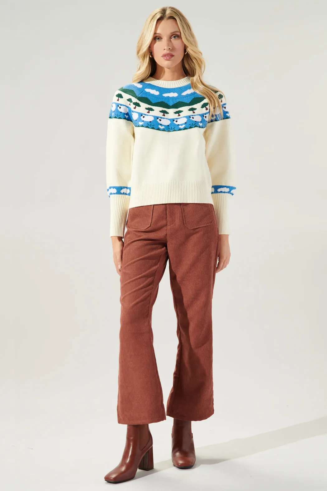 Hickory Wide Leg Corduroy Pants