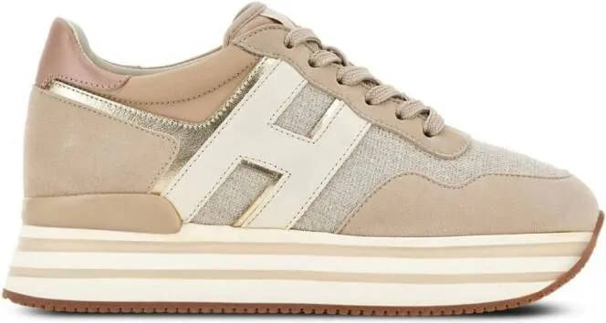 Hogan Midi H483 platform sneakers Neutrals