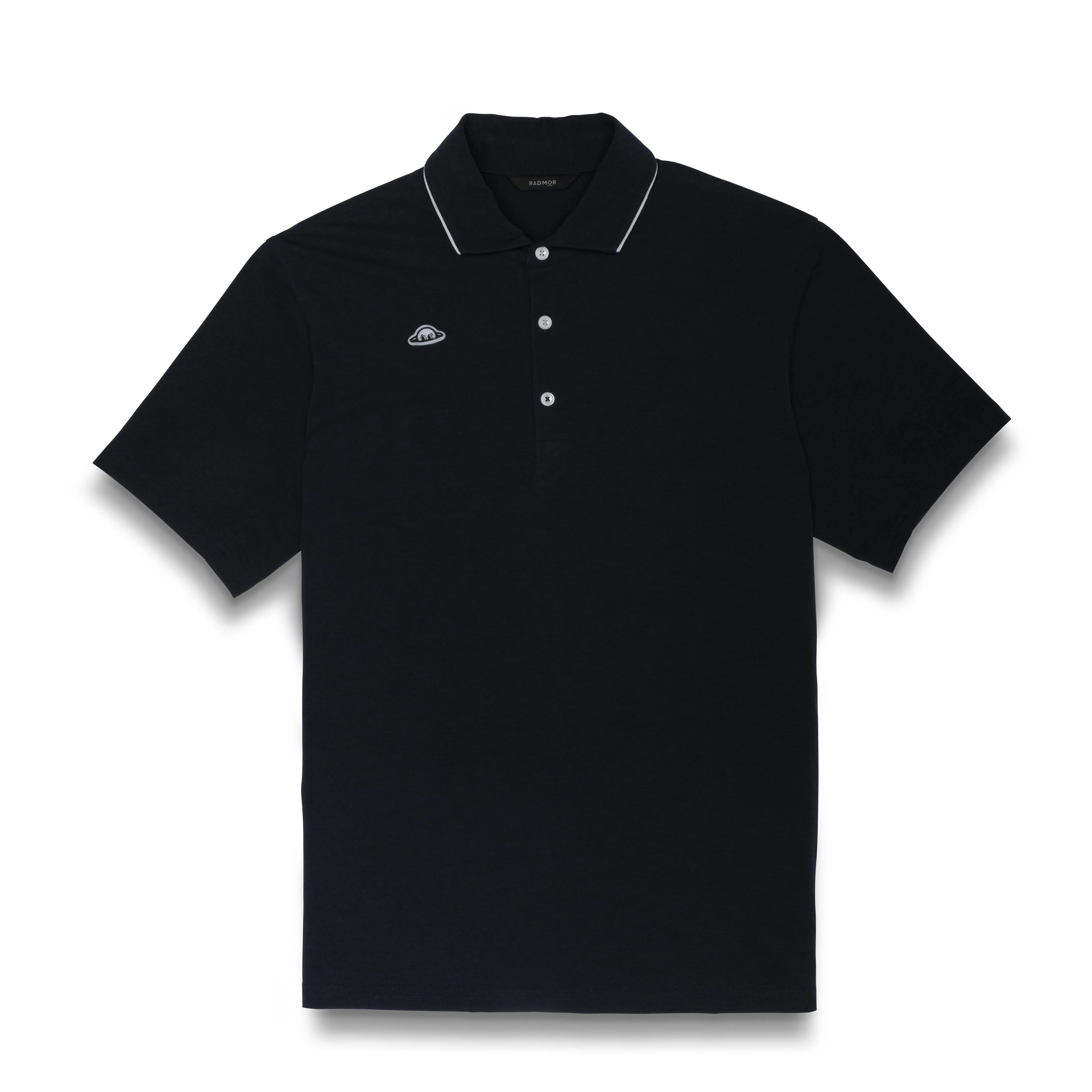 Hudson Retro Recycled Polo - Navy