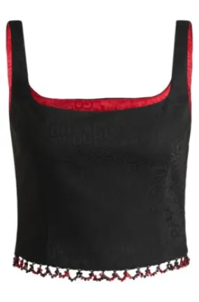 HUGO x Les Benjamins sleeveless top with beaded trim