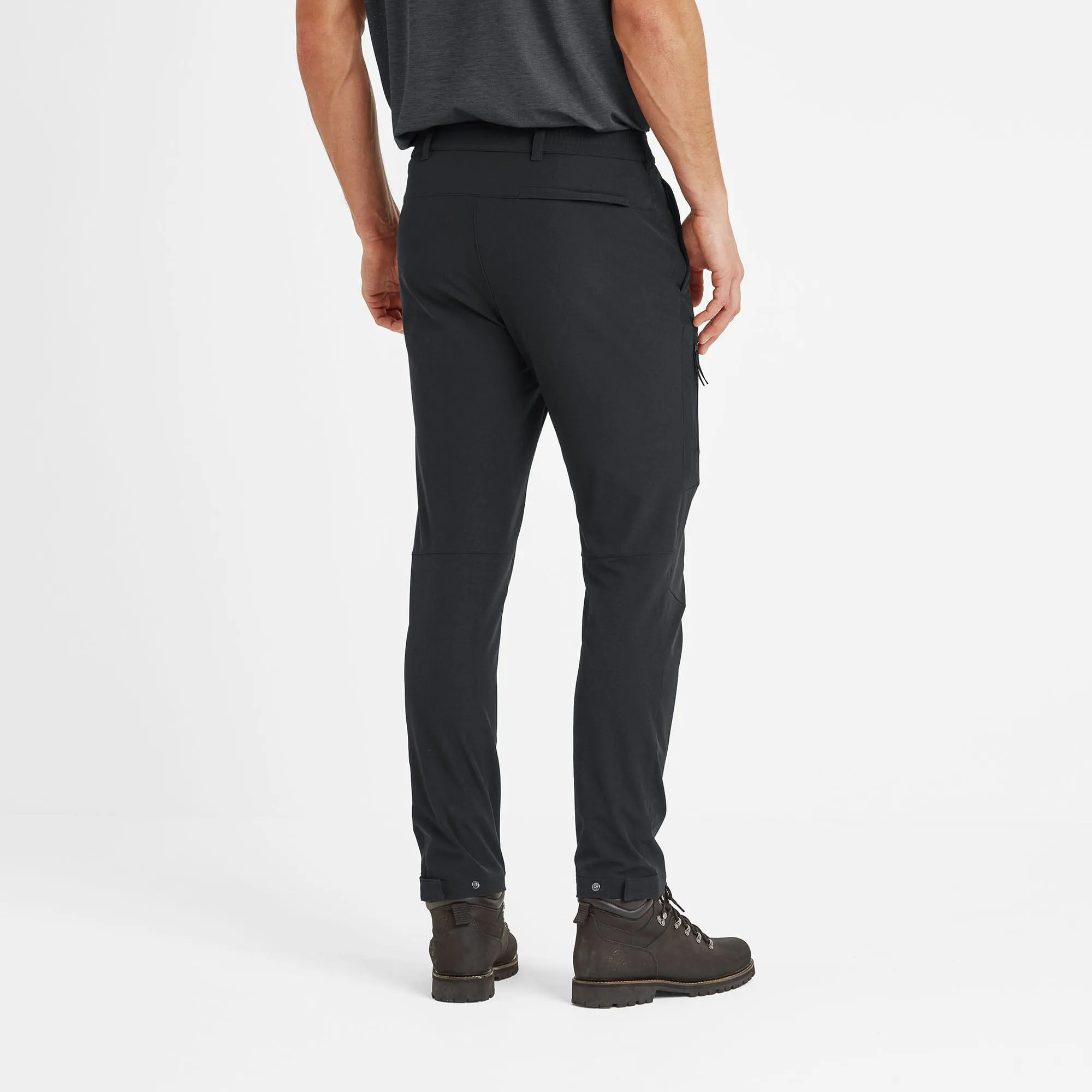 Hurstead Mens Softshell Walking Trousers Short - Black