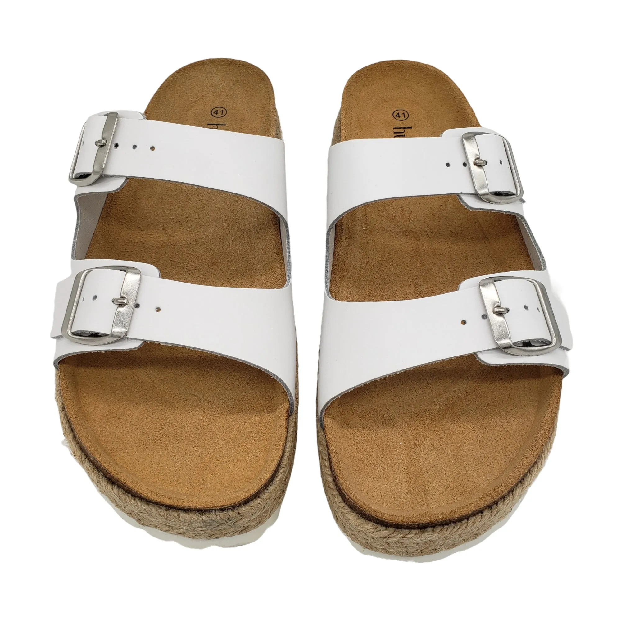 Hush White Woodstock Sandals