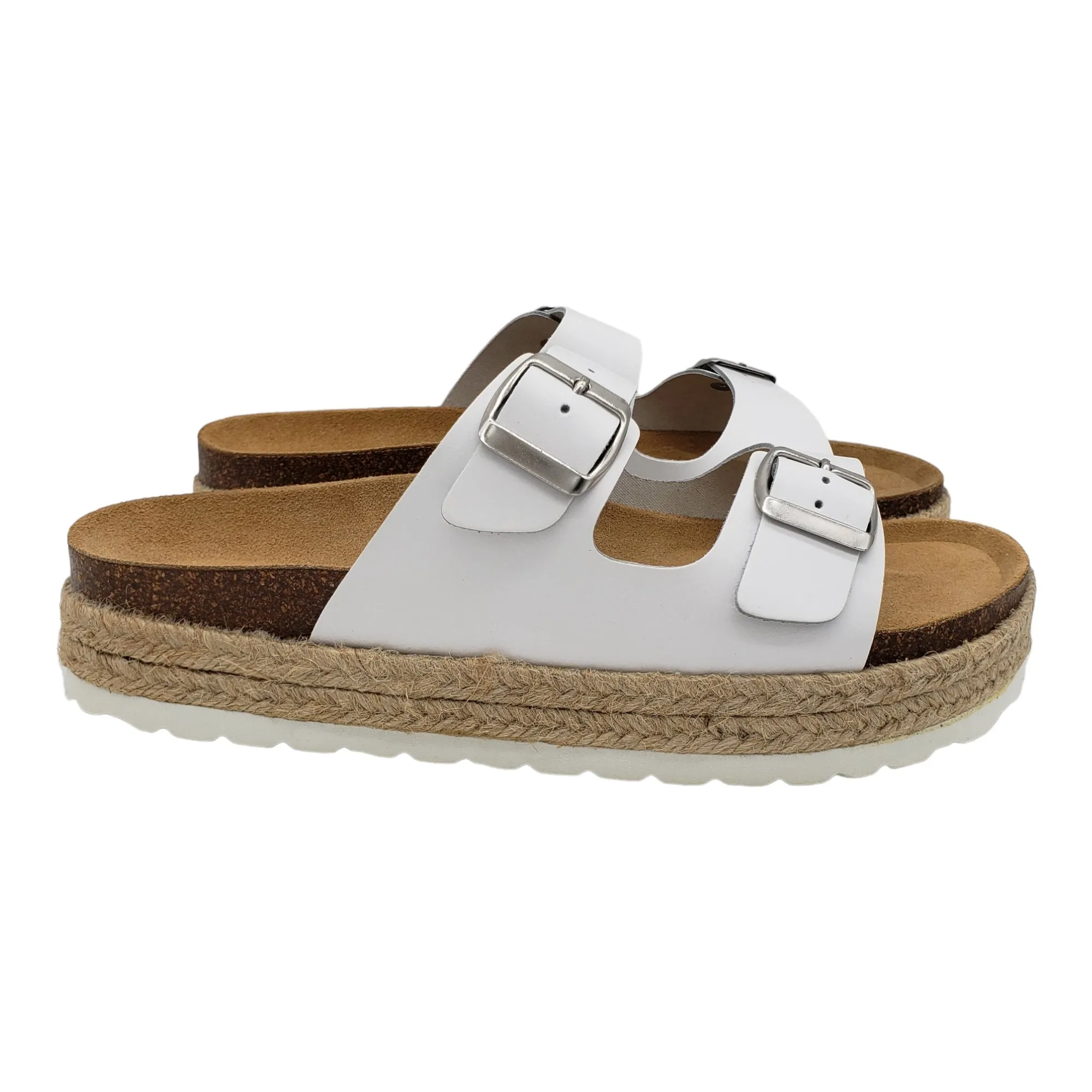 Hush White Woodstock Sandals