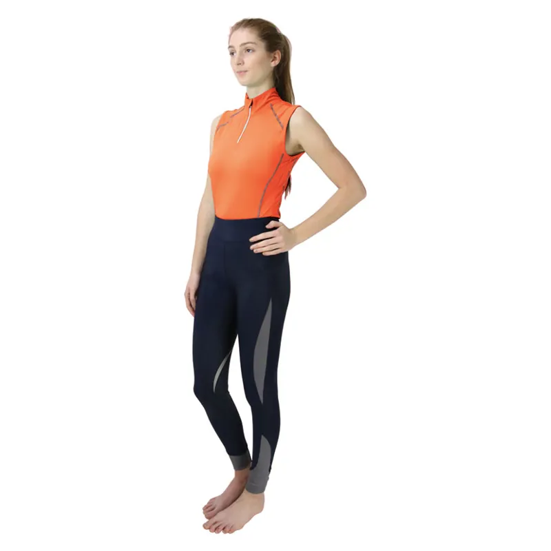 Hy Equestrian Sport Active Sleeveless Top in Orange - WEB EXCLUSIVE