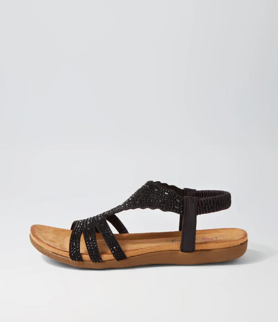 I LOVE BILLY Fossio Black Multi Sandals