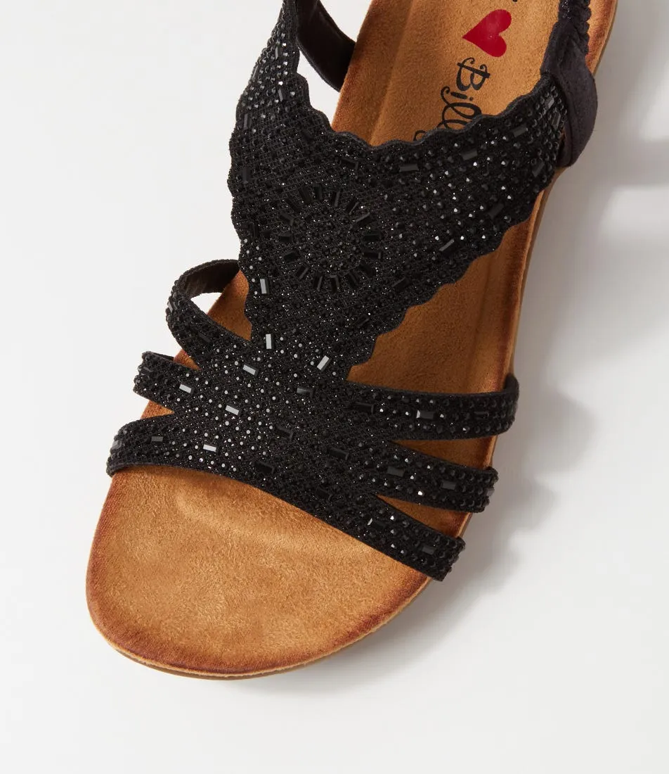 I LOVE BILLY Fossio Black Multi Sandals