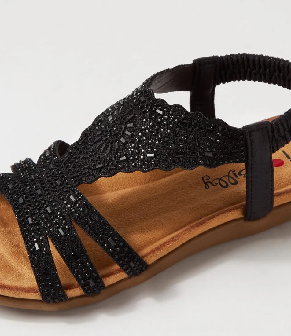 I LOVE BILLY Fossio Black Multi Sandals