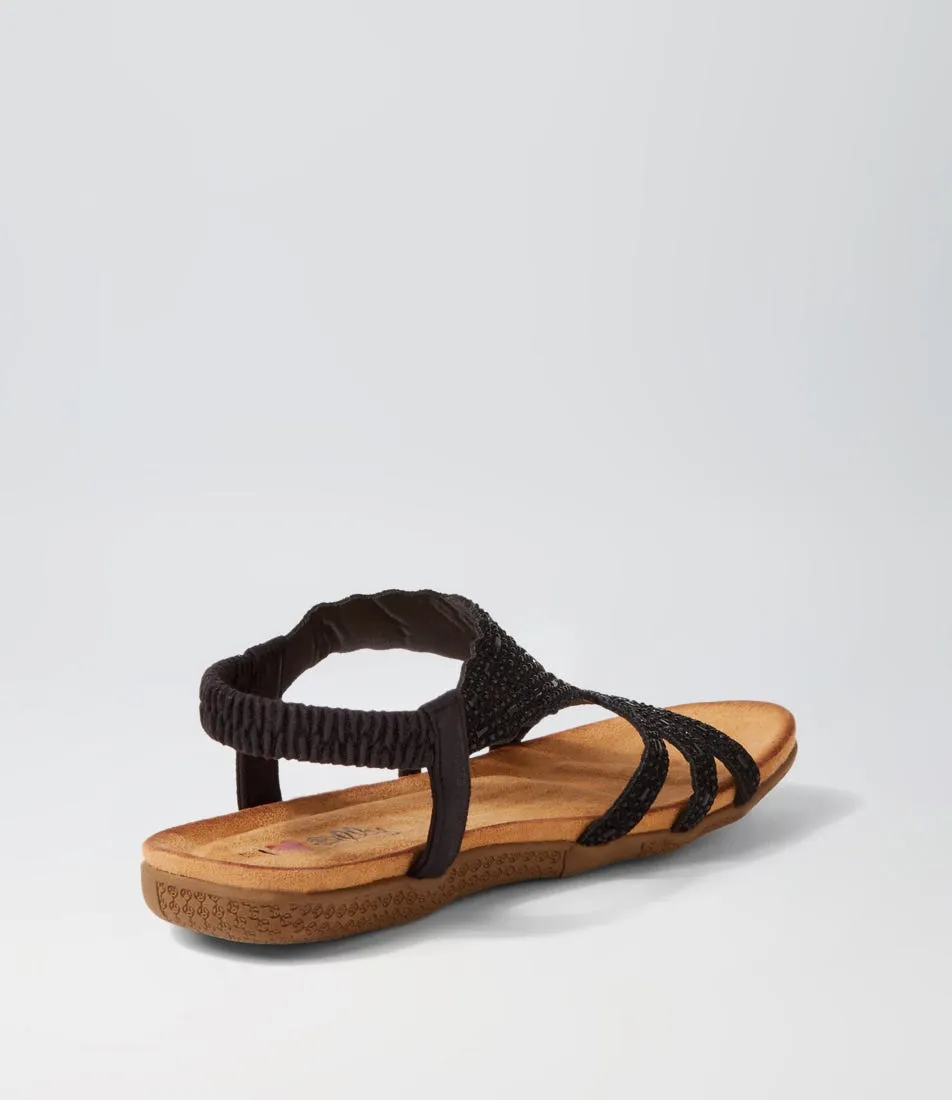 I LOVE BILLY Fossio Black Multi Sandals