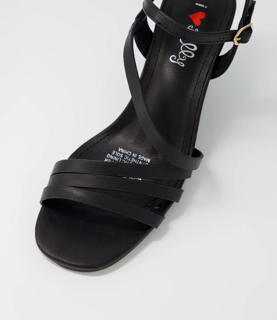 I LOVE BILLY Okeey Black Sandals