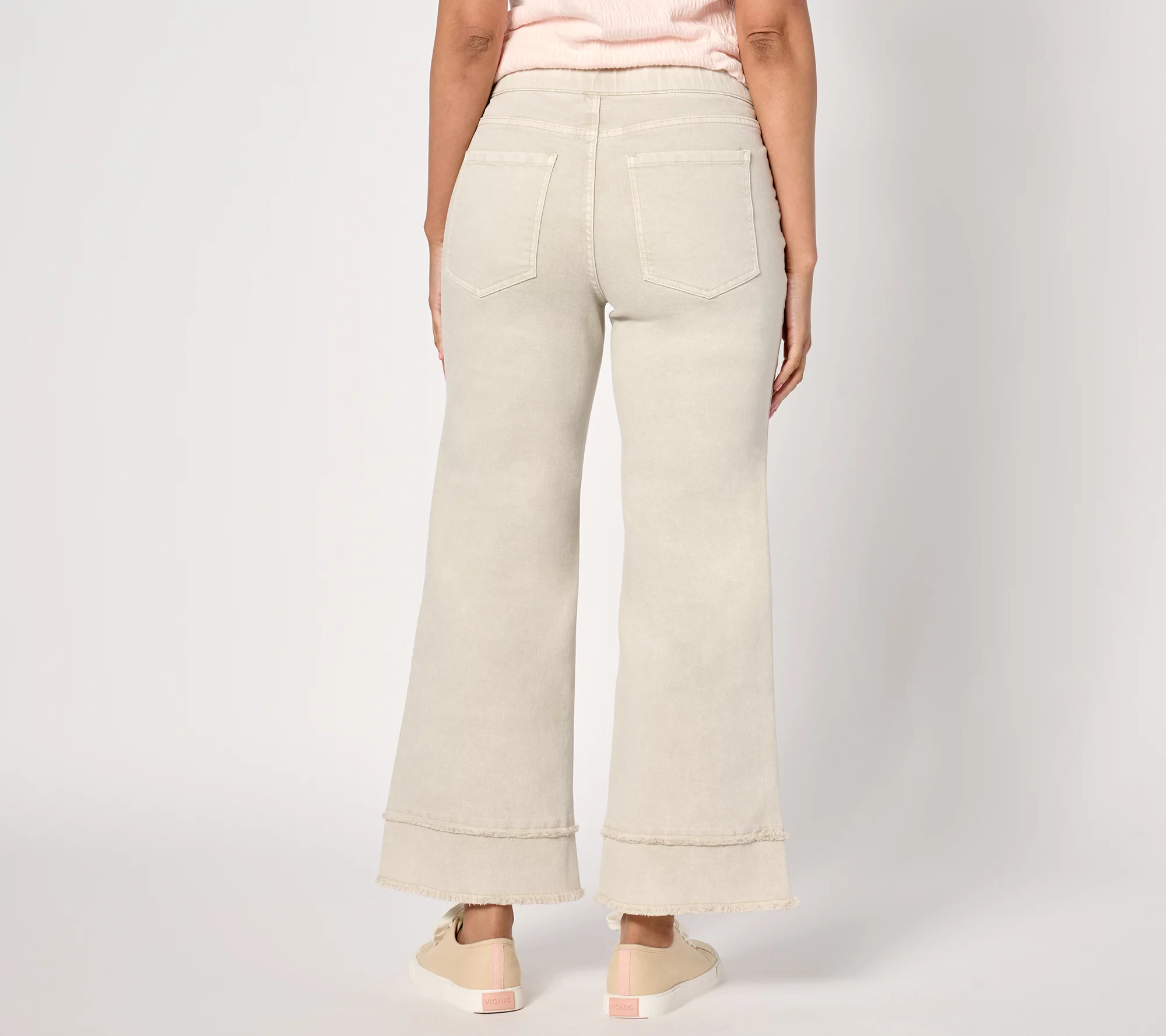 Isaac Mizrahi Live! Regular True Denim Color Pull On Wide Leg Jeans