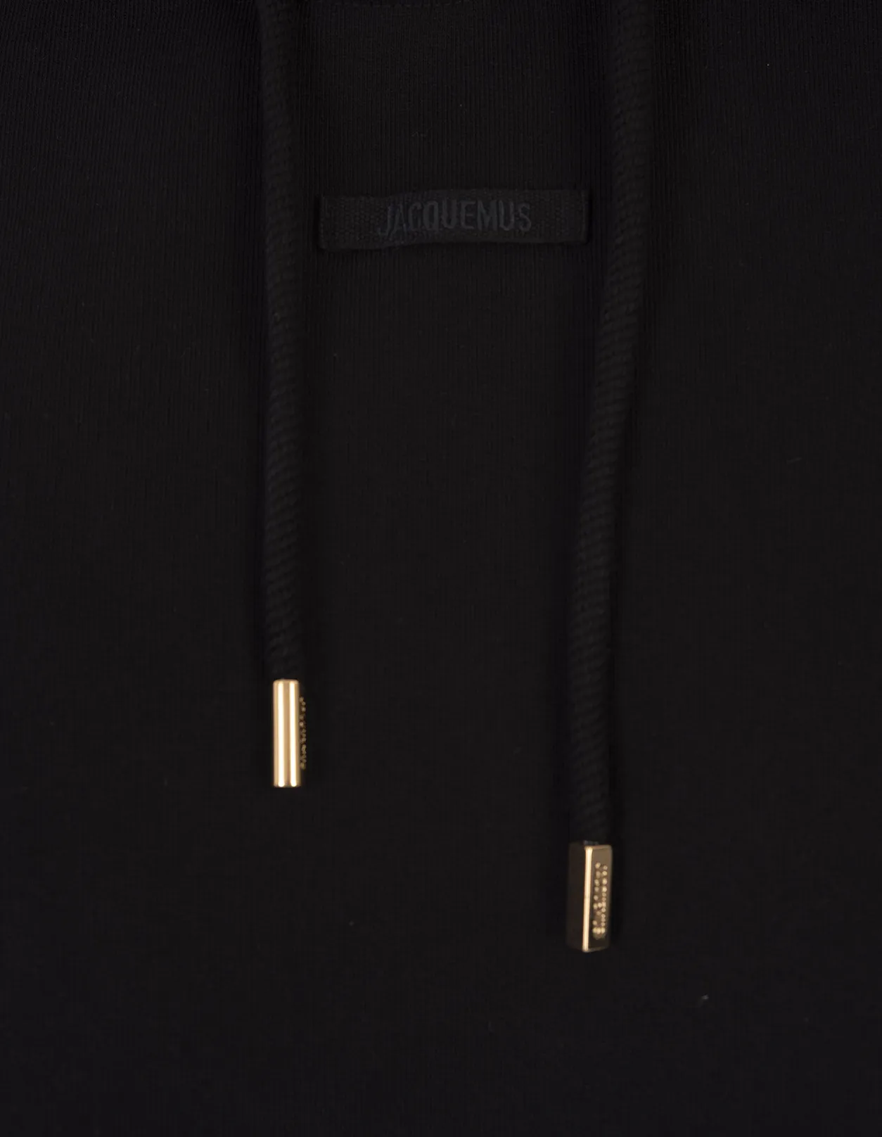 JACQUEMUS Le Hoodie Gros Grain In Black