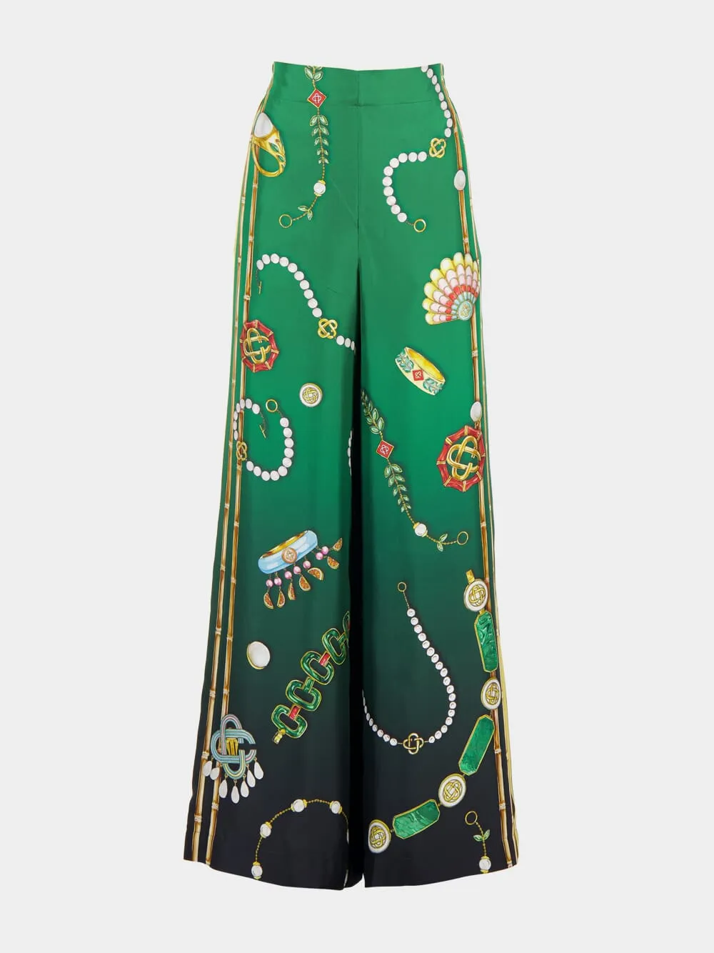 Jewel Print Palazzo Trousers