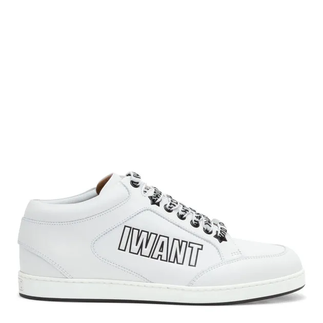 Jimmy Choo Miami white logo sneakers