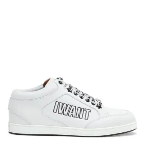 Jimmy Choo Miami white logo sneakers