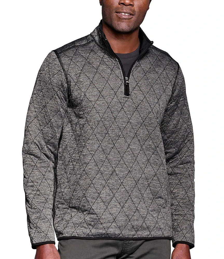 Johnston & Murphy Diamond Quilted Quarter-Zip Pullover