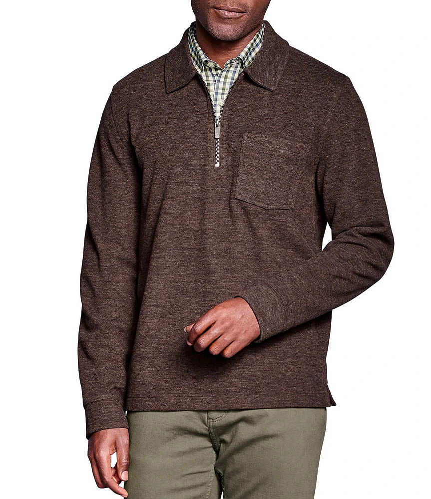 Johnston & Murphy Point Collar Quarter-Zip Pullover