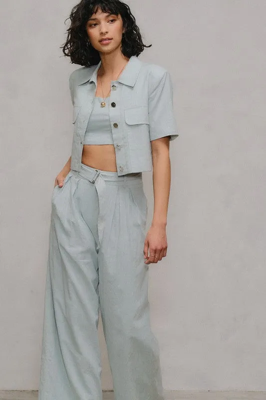 Kiera Belted Wide Leg Pants