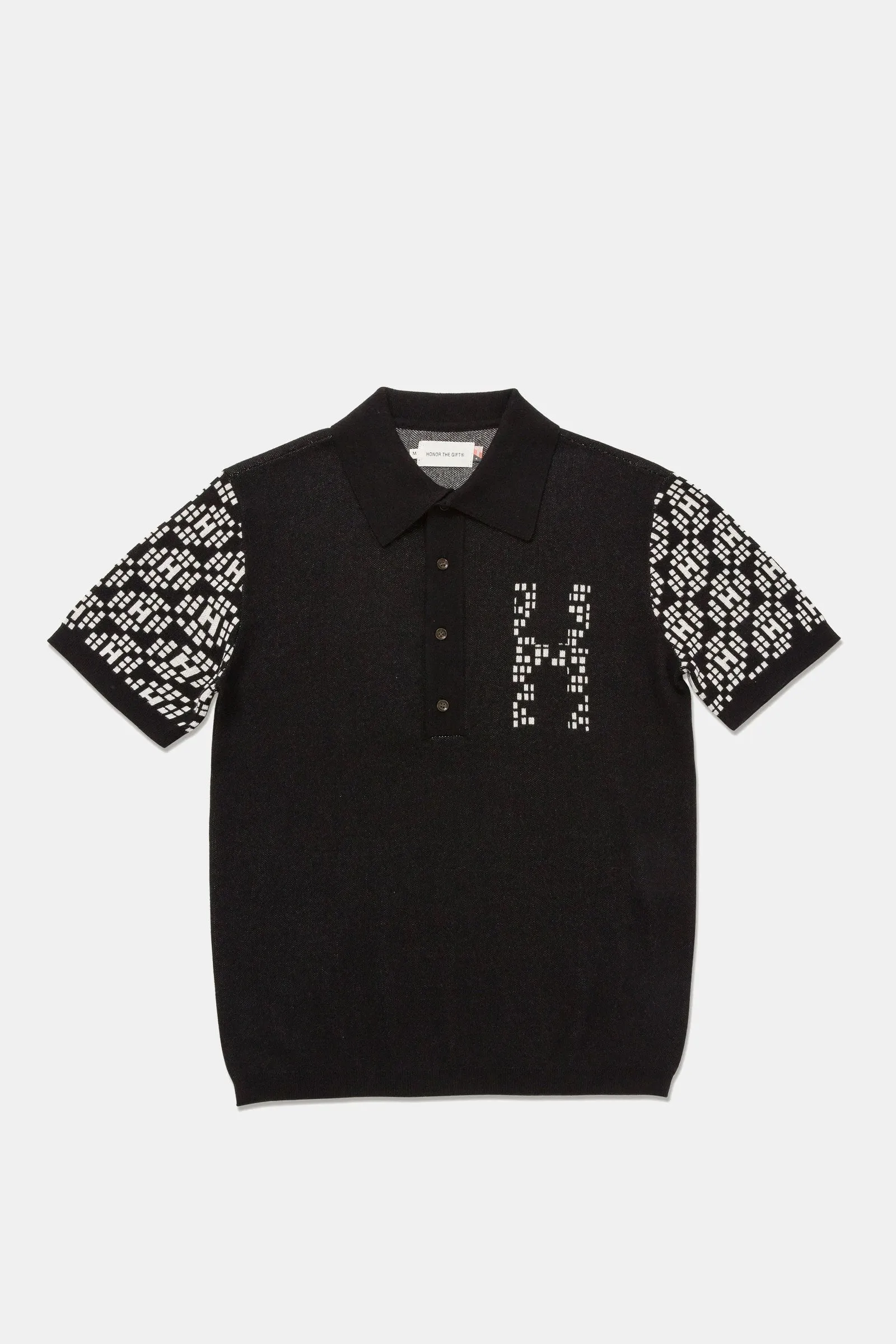 Knit H Pattern Polo