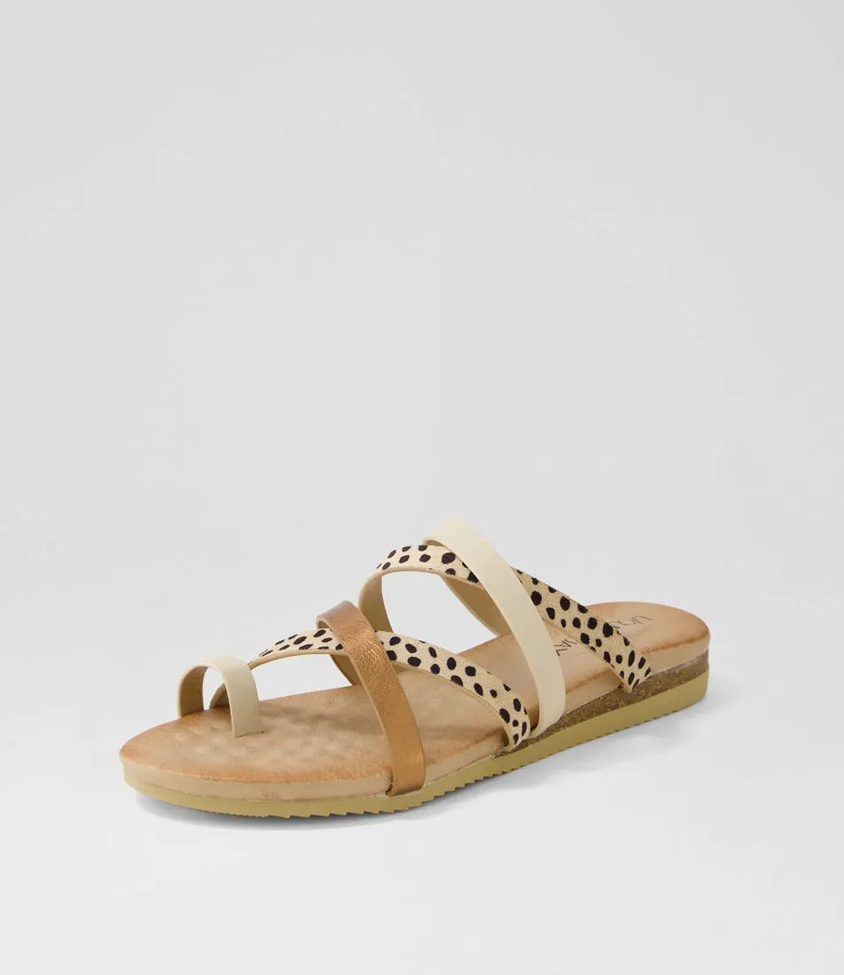 LAGUNA QUAYS Kalua Natural Beige Copper Sandals