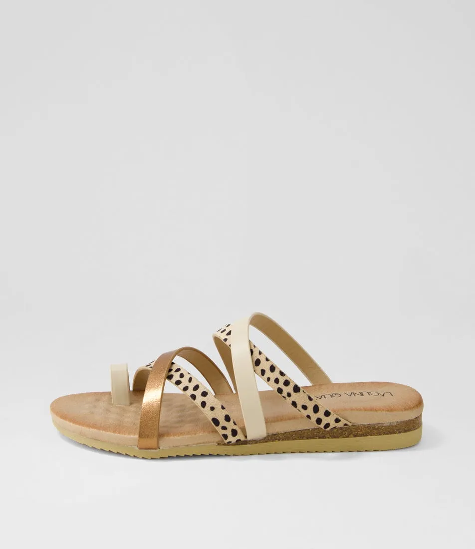 LAGUNA QUAYS Kalua Natural Beige Copper Sandals