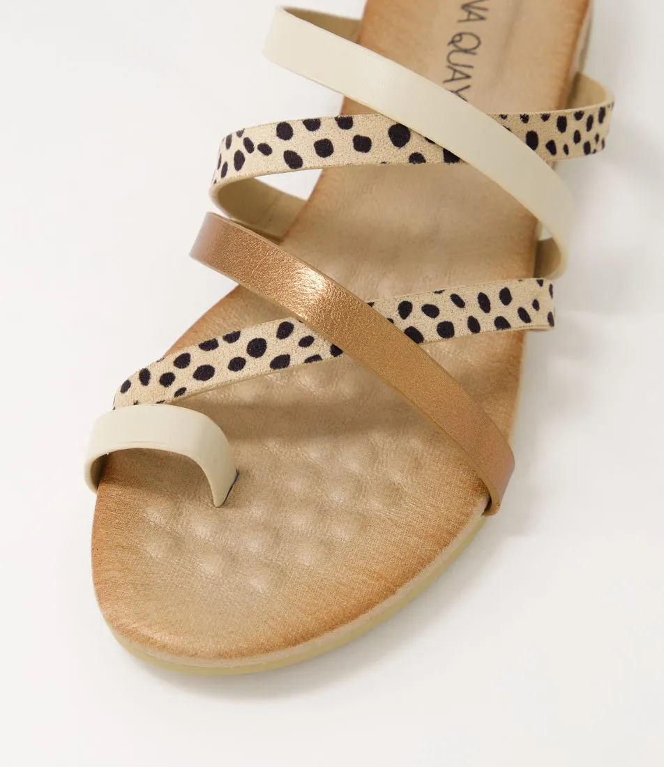 LAGUNA QUAYS Kalua Natural Beige Copper Sandals