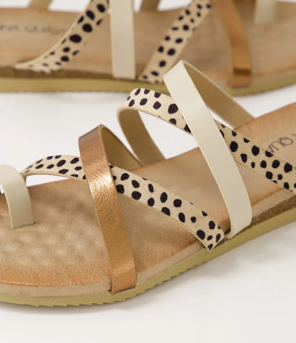 LAGUNA QUAYS Kalua Natural Beige Copper Sandals