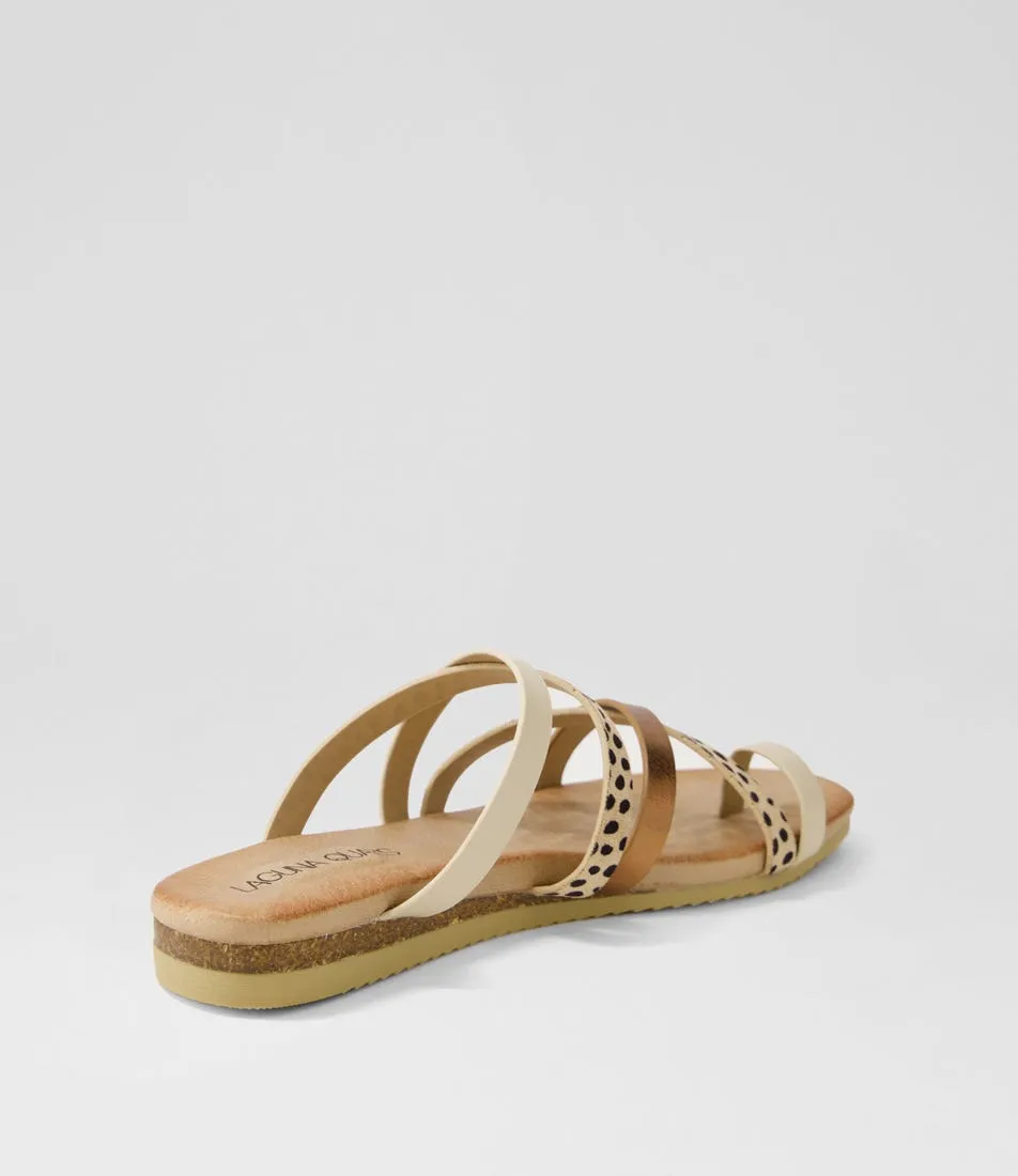 LAGUNA QUAYS Kalua Natural Beige Copper Sandals