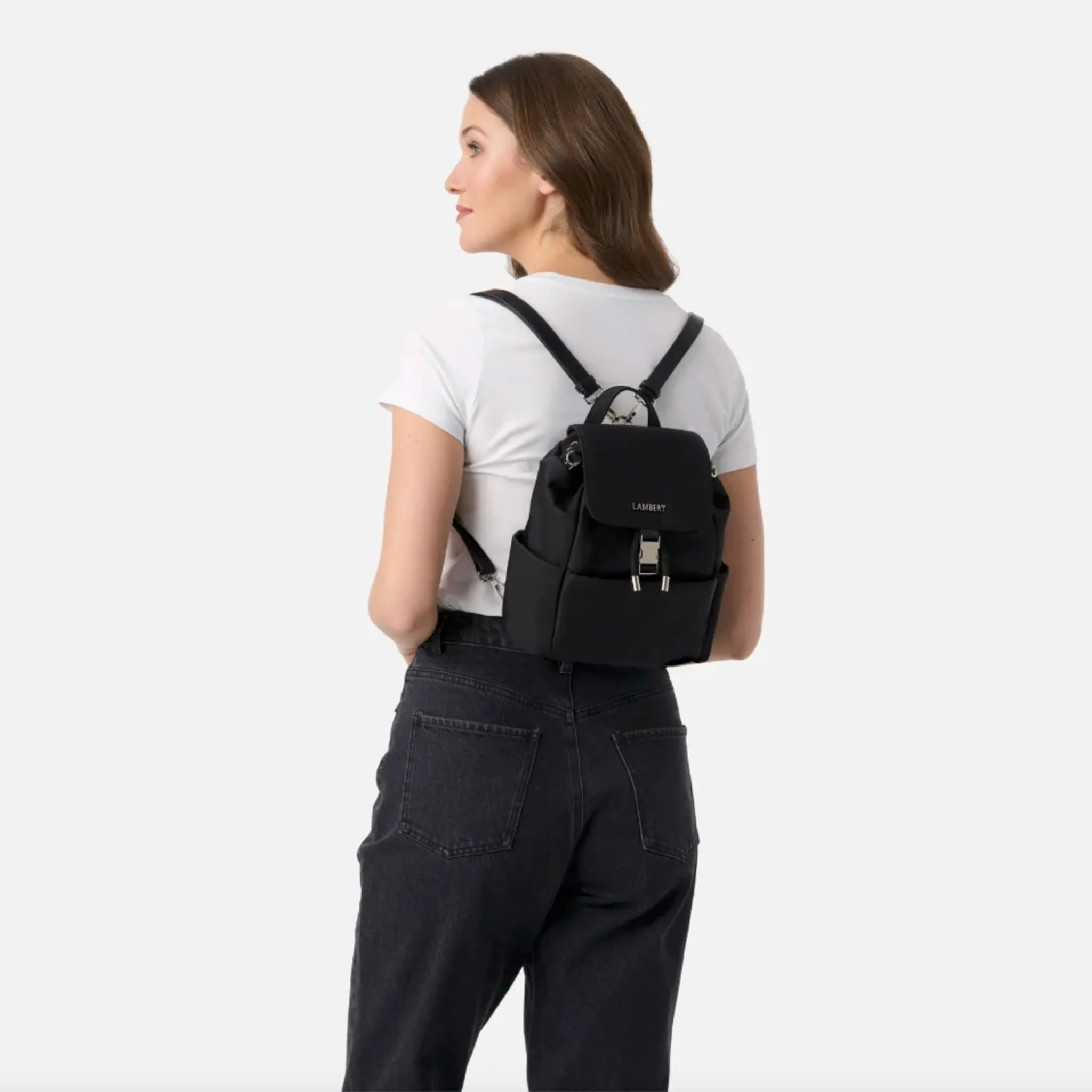 Lambert Aria Backpack - Black Nylon  - Clement