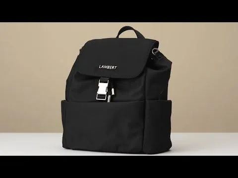 Lambert Aria Backpack - Black Nylon  - Clement