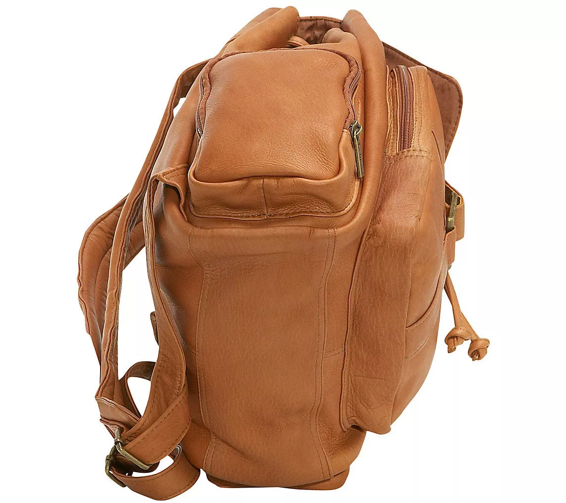 Le Donne Leather Multi-Pocket Backpack