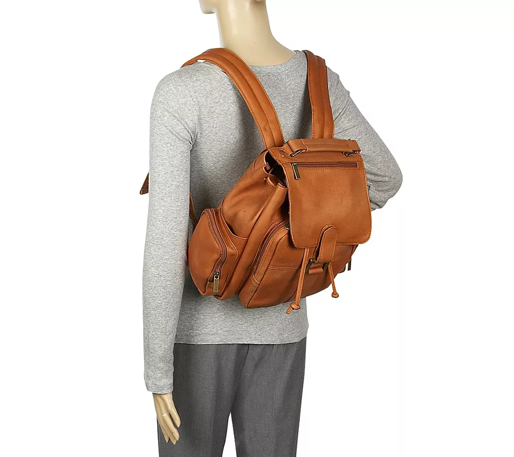 Le Donne Leather Multi-Pocket Backpack